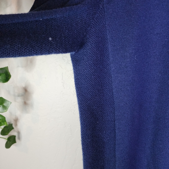 Vineyard Vines Navy Blue Merino Wool Sweater 3/4 Zip Size Large - Picture 4 of 10